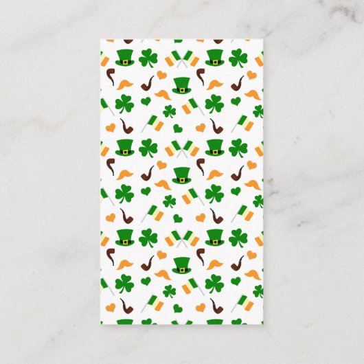 Modern Leprechaun St. Patrick's Day Baby shower Informatiekaartje (Achterkant)