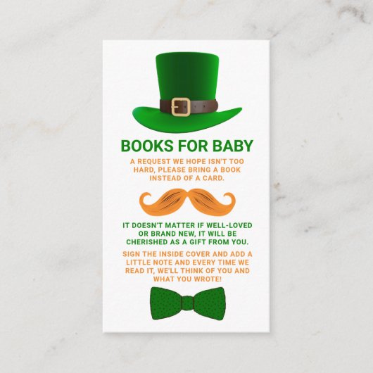 Modern Leprechaun St. Patrick's Day Baby shower Informatiekaartje (Voorkant)