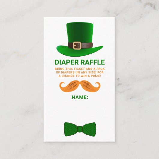 Modern Leprechaun St. Patrick's Day Baby shower Informatiekaartje (Voorkant)