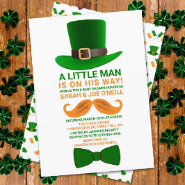 Modern Leprechaun St. Patrick's Day Baby shower Kaart
