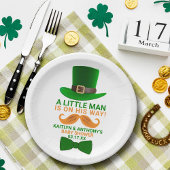 Modern Leprechaun St. Patrick's Day Baby shower Papieren Bordje