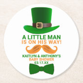 Modern Leprechaun St. Patrick's Day Baby shower Ronde Kartonnen Onderzetter (Voorkant)