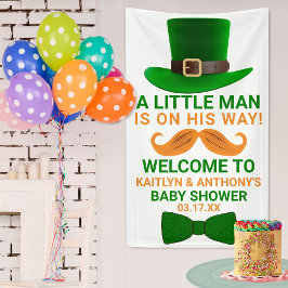 Modern Leprechaun St. Patrick's Day Baby shower Spandoek