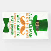 Modern Leprechaun St. Patrick's Day Baby shower Spandoek (Horizontaal)