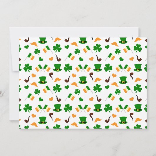 Modern Leprechaun St. Patrick's Day Birthday Foto Bedankkaart (Achterkant)