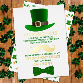 Modern Leprechaun St. Patrick's Day Real Folie Uitnodiging