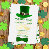 Modern Leprechaun St. Patrick's Day Real Folie Uitnodiging