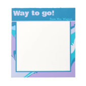 Modern Leraar Blauw Paarse Gestreept Modern Notitieblok (Voorkant)