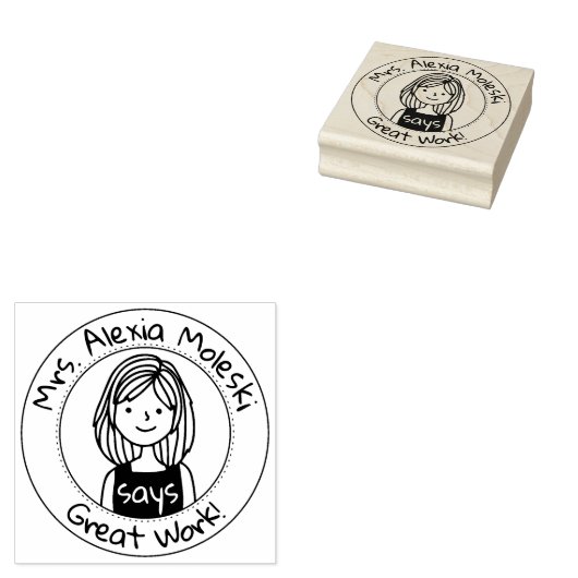 Modern leraar klaslokaal Avatar Geweldig werk Rubberstempel (Gestempeld)