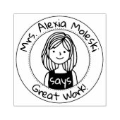 Modern leraar klaslokaal Avatar Geweldig werk Rubberstempel (Afrduk)