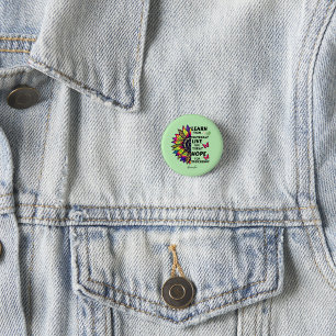 Modern Leren Van Gisteren Quotes Zonnebloem Naam Ronde Button 3,2 Cm