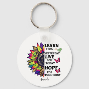 Modern Leren Van Gisteren Quotes Zonnebloem Naam Sleutelhanger