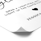 Modern Let Love Glow Weddenschap Glow Stick Sign Poster (Hoek)