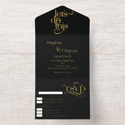 Modern Lets Do This Text  All In One Uitnodiging (Binnenkant)