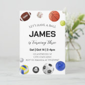 Modern Let's Have a Ball Verjaardag voor kinderen Kaart (Staand voorkant)