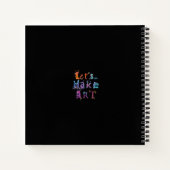 Modern Let's Make Art Sketchbook voor kunstenaars Notitieboek (Achterkant)