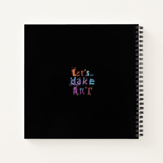 Modern Let's Make Art Sketchbook voor kunstenaars Notitieboek (Achterkant)