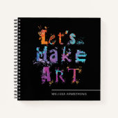 Modern Let's Make Art Sketchbook voor kunstenaars Notitieboek (Voorkant)