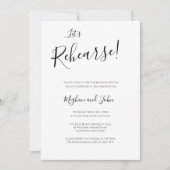 Modern Let's Rehearse Rehearsal Dinner Invitations Kaart (Voorkant)