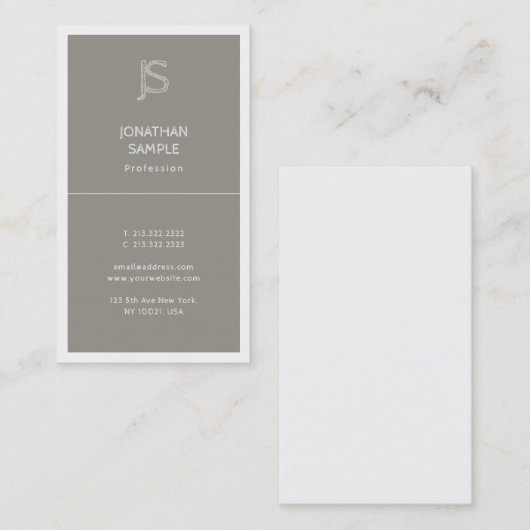 Modern Letter Elegant Eenvoudige Sjabloon Professi Visitekaartje (Voorkant / Achterkant)