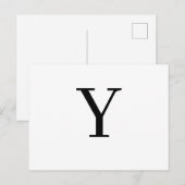 Modern Letter Minimalist Initial Design Briefkaart (Voorkant / Achterkant)