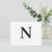 Modern Letter Minimalist Initial Design Briefkaart (Staand voorkant)