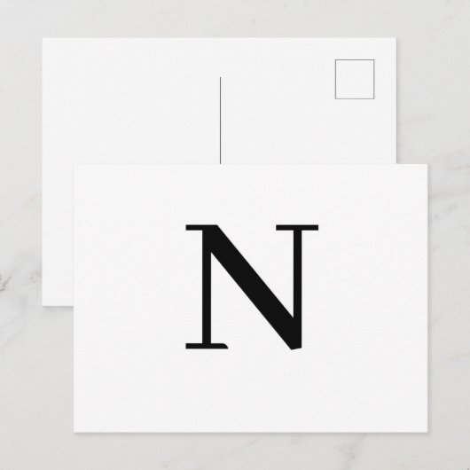 Modern Letter Minimalist Initial Design Briefkaart (Voorkant / Achterkant)