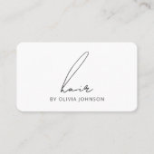 Modern Lettered Script Hair Stylist Visitekaartje (Voorkant)