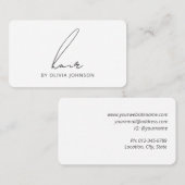 Modern Lettered Script Hair Stylist Visitekaartje (Voorkant / Achterkant)