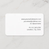 Modern Lettered Script Hair Stylist Visitekaartje (Achterkant)