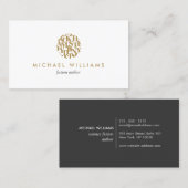 Modern Letterform Logo I voor auteurs en schrijver Visitekaartje (Voorkant / Achterkant)