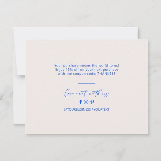 Modern Lettering Business Package Dank u Bedankkaart (Achterkant)