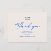 Modern Lettering Business Package Dank u Bedankkaart (Voorkant / Achterkant)