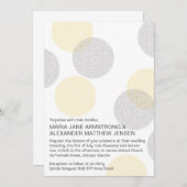 Modern Letterpress Style Circle Weddenschap Kaart (Voorkant / Achterkant)