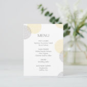Modern Letterpress Style Circle Wedding Menu Kaart (Staand voorkant)