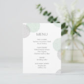 Modern Letterpress Style Circle Wedding Menu Kaart (Staand voorkant)