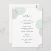 Modern Letterpress Style Circle Wedding Menu Kaart (Voorkant / Achterkant)