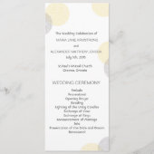 Modern Letterpress Style Circle Wedding Program Programmakaart (Voorkant)