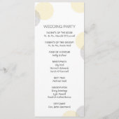 Modern Letterpress Style Circle Wedding Program Programmakaart (Achterkant)