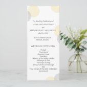 Modern Letterpress Style Circle Wedding Program Programmakaart (Staand voorkant)