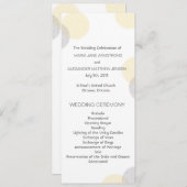 Modern Letterpress Style Circle Wedding Program Programmakaart (Voorkant / Achterkant)