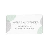 Modern Letterpress Style label met cirkel (Voorkant)