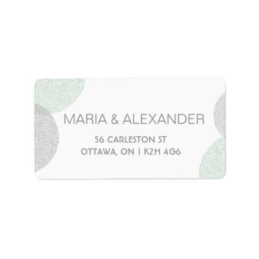 Modern Letterpress Style label met cirkel (Voorkant)