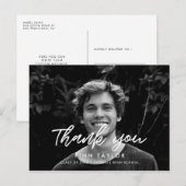 Modern lettertype afstuderen Dank u foto Briefkaart (Voorkant / Achterkant)