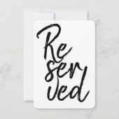 Modern lettertype gereserveerde grafische typograf kaart (Voorkant)