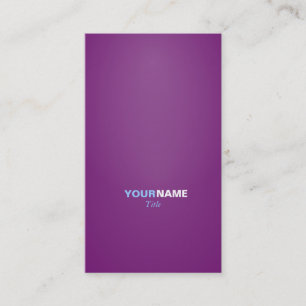 Modern lettertype in twee kleuren met ( Paars ) Visitekaartje