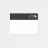 Modern lettertypedesign | Zwart & Wit Post-it® Notes (Voorkant)