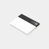 Modern lettertypedesign | Zwart & Wit Post-it® Notes (Schuin)