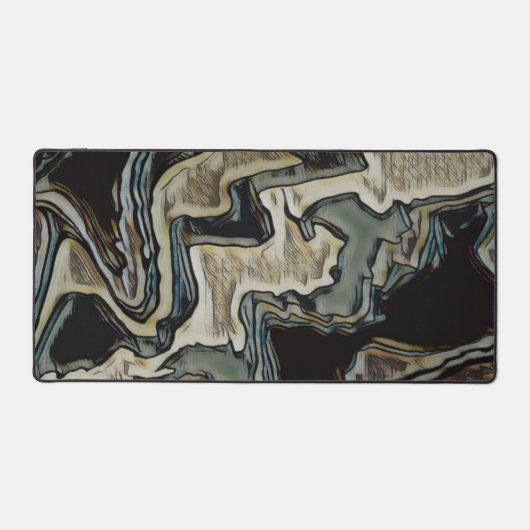 Modern Leuk Abstract Mannelijk Zwart Bureaumat (Voorkant)