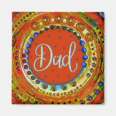 Modern Leuk Abstract Papa Inspirivity Magnet (Voorkant)